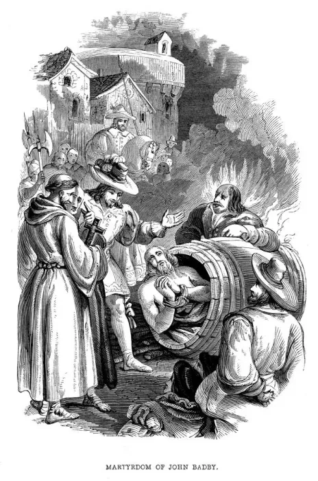 Framed Print : Burning of John Badby for heresy, 1410 (1848) Framed Print : Burning of John Badby for heresy, 1410 (1848)
