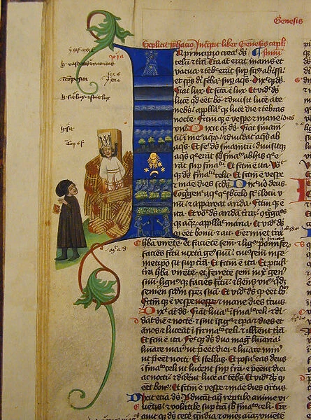 The burning of John Hus (From the Martinitz Bible). Artist: Petrus de Mladoniovicz, (Petr z Mladonovic) (ca 1390-1451)