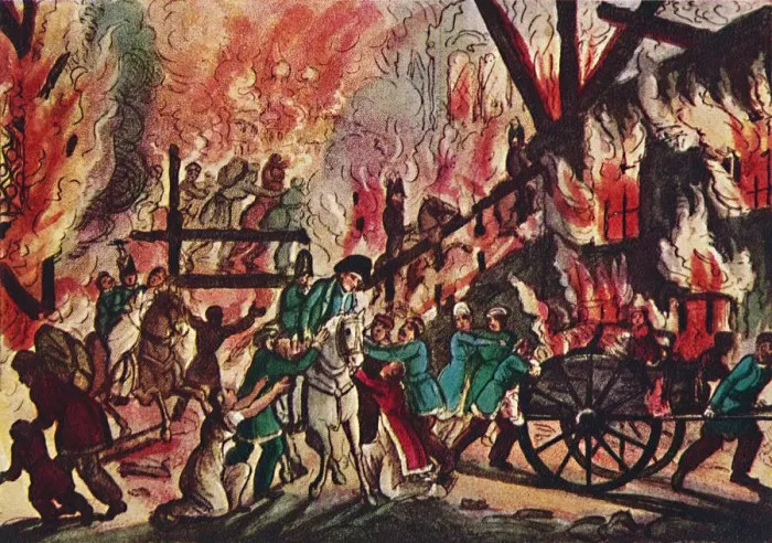 Framed Print : The Burning of Moscow: A Grand Military and Equestrian Spectacle, 1942 Framed Print : The Burning of Moscow: A Grand Military and Equestrian Spectacle, 1942
