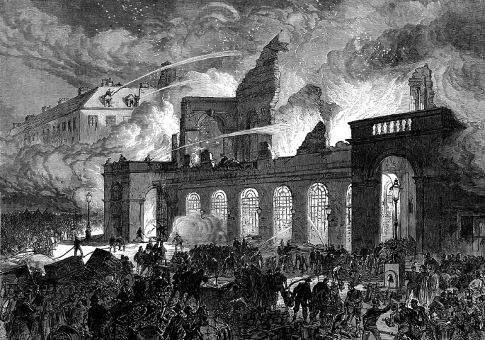 Framed Print : Burning of the old Opera-House, Paris, 1873. Creator: Unknown Framed Print : Burning of the old Opera-House, Paris, 1873. Creator: Unknown