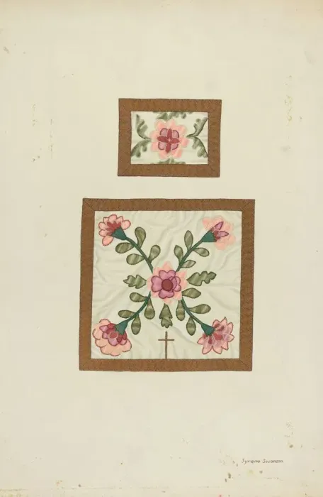 Framed Print : Burse and Chalice Veil, c. 1940. Creator: Syrena Swanson Framed Print : Burse and Chalice Veil, c. 1940. Creator: Syrena Swanson