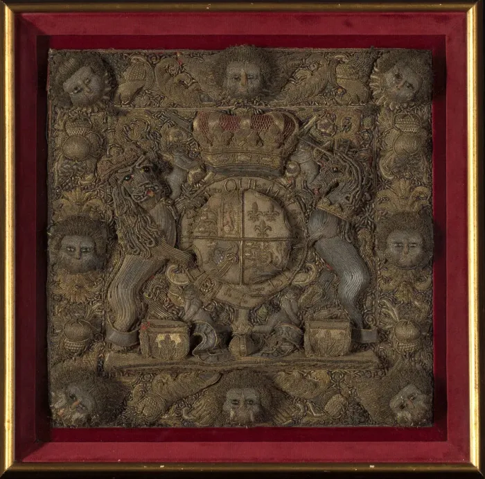 Framed Print : Burse Panel, England, 18th century. Creator: Unknown Framed Print : Burse Panel, England, 18th century. Creator: Unknown