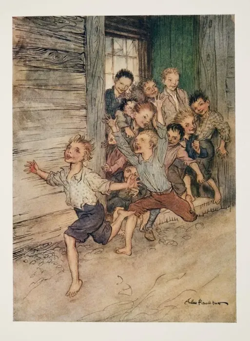 Framed Print : Bursting forth like a legion of young imps, from The Legend of Sleepy Hollow, 1928 Framed Print : Bursting forth like a legion of young imps, from The Legend of Sleepy Hollow, 1928