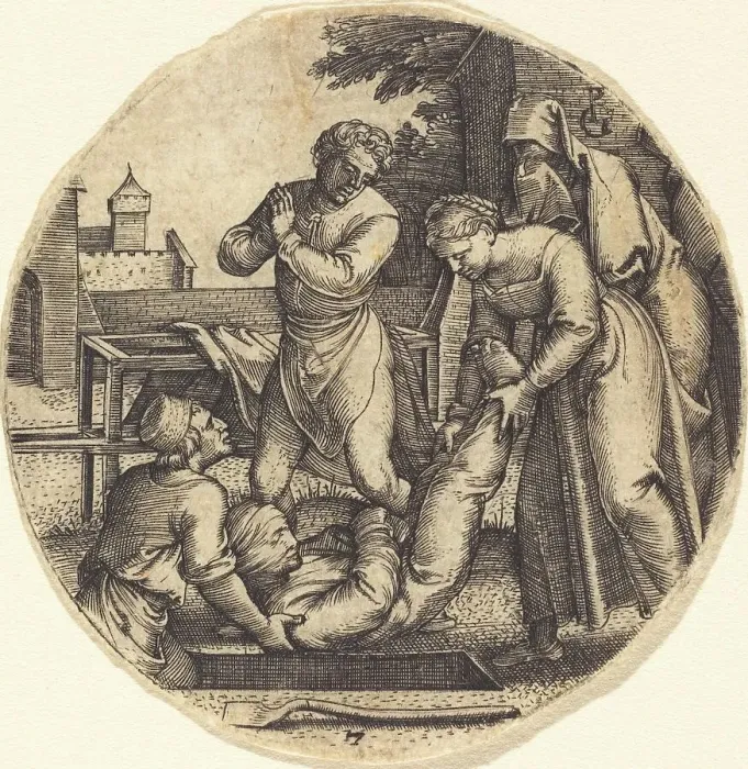 Framed Print : To Bury the Dead. Creator: Georg Pencz Framed Print : To Bury the Dead. Creator: Georg Pencz