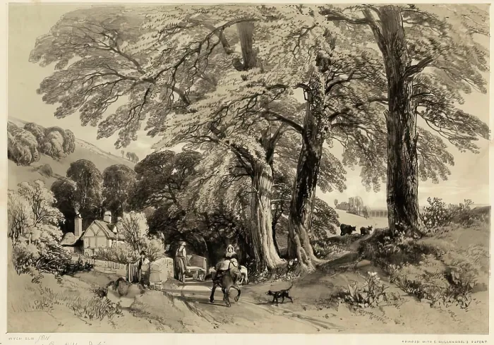 Framed Print : Bury Hill, Dorking, 1825-1849. Creator: James Duffield Harding Framed Print : Bury Hill, Dorking, 1825-1849. Creator: James Duffield Harding