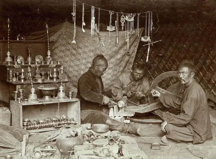Framed Print : Buryat mechanics making burkhanov - Buryat goods, 1895-1939. Creator: L Veniukov. Buryat mechanics making burkhanov - Buryat goods, 1895-1939. Creator: L Veniukov Framed Print : Buryat mechanics making burkhanov - Buryat goods, 1895-1939. Creator: L Veniukov. Buryat mechanics making burkhanov - Buryat goods, 1895-1939. Creator: L Veniukov