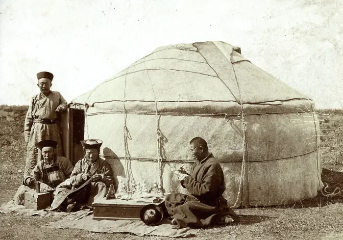 Framed Print : Buryat painters painting Burkhans, 1895-1939. Creator: L Veniukov. Buryat painters painting Burkhans, 1895-1939. Creator: L Veniukov Framed Print : Buryat painters painting Burkhans, 1895-1939. Creator: L Veniukov. Buryat painters painting Burkhans, 1895-1939. Creator: L Veniukov
