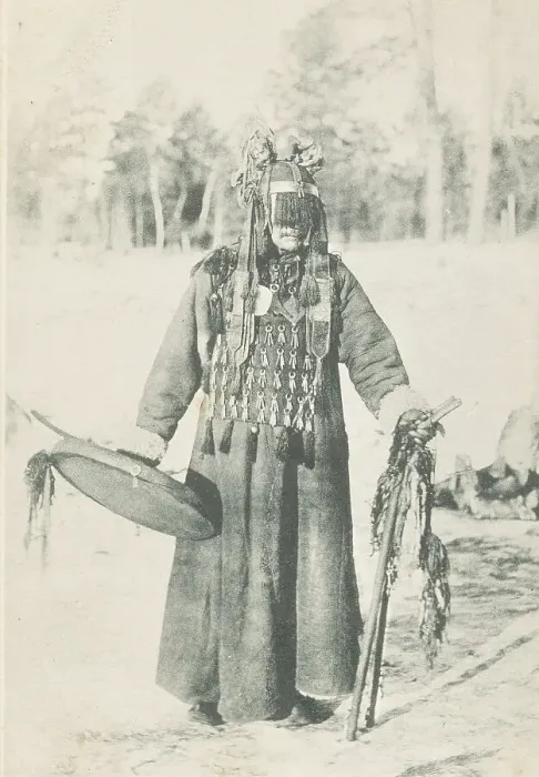 Framed Print : Buryat shaman, 1904-1917. Creator: Unknown Framed Print : Buryat shaman, 1904-1917. Creator: Unknown
