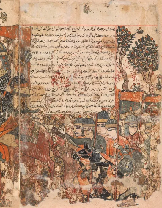 Framed Print : Burzuyas Mission Folio 5v, 6r from a Kalila Wa Dimna of Bidpai, 18th century Framed Print : Burzuyas Mission Folio 5v, 6r from a Kalila Wa Dimna of Bidpai, 18th century