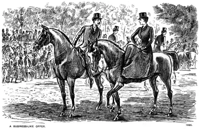 Framed Print : A Business-like Offer, 1886 (1891). Artist: George du Maurier Framed Print : A Business-like Offer, 1886 (1891). Artist: George du Maurier