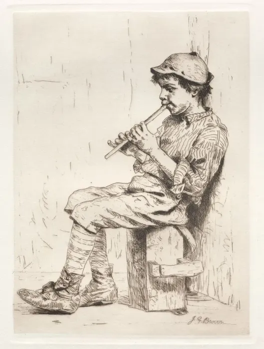 Framed Print : Business Neglected. Creator: John George Brown (American, 1831-1913) Framed Print : Business Neglected. Creator: John George Brown (American, 1831-1913)