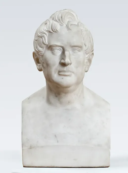 Framed Print : Bust of Adam Oehlenschlager (1779-1850), n.d. c1850. Creator: Herman Wilhelm Bissen Framed Print : Bust of Adam Oehlenschlager (1779-1850), n.d. c1850. Creator: Herman Wilhelm Bissen