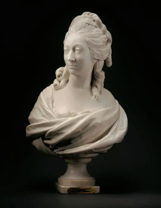 Framed Print : Bust of Anne-Marie-Louise Thomas de Domangeville de Serilly, Comtesse de Pange, 1780 Framed Print : Bust of Anne-Marie-Louise Thomas de Domangeville de Serilly, Comtesse de Pange, 1780