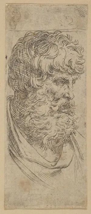 Framed Print : Bust of a bearded man, ca. 1600-1640. Creator: Guido Reni Framed Print : Bust of a bearded man, ca. 1600-1640. Creator: Guido Reni