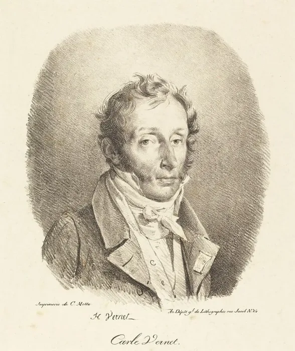 Framed Print : Bust of Carle Vernet, 1817. Creator: Emile Jean-Horace Vernet Framed Print : Bust of Carle Vernet, 1817. Creator: Emile Jean-Horace Vernet