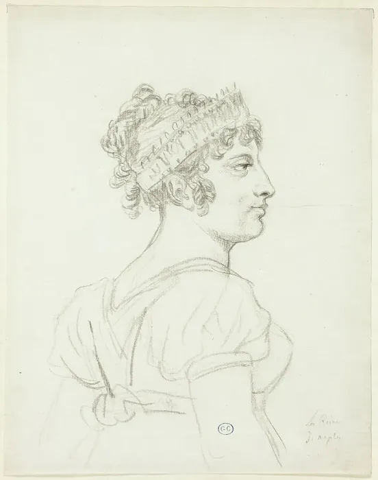 Framed Print : Bust of Caroline Bonaparte, Princess Murat, Queen of Naples, c. 1810. Creator: Jacques-Louis David Framed Print : Bust of Caroline Bonaparte, Princess Murat, Queen of Naples, c. 1810. Creator: Jacques-Louis David