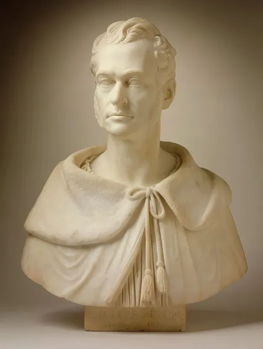 Framed Print : Bust of Charles Brooks (1795-1872), pastor, 1843. Creator: Thomas Crawford