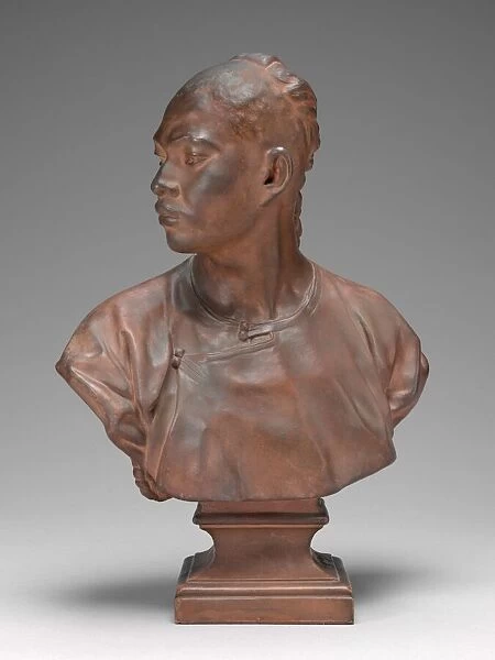 Bust of a Chinese Man, model c. 1872. Creator: Jean-Baptiste Carpeaux