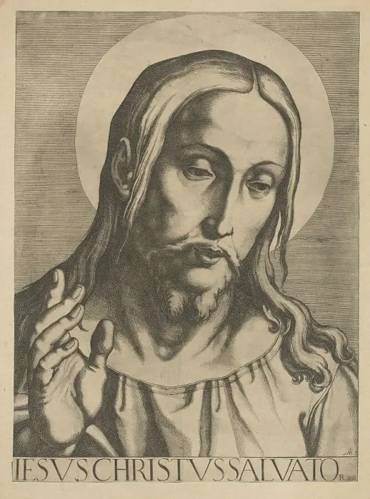 Framed Print : Bust of Christ, 1606 / 1607. Creator: Raffaello Schiaminossi Framed Print : Bust of Christ, 1606 / 1607. Creator: Raffaello Schiaminossi