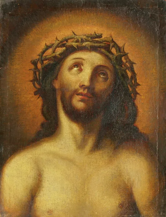 Framed Print : Bust of Christ with a Crown of Thorns, 17th century. Creator: Unknown Framed Print : Bust of Christ with a Crown of Thorns, 17th century. Creator: Unknown