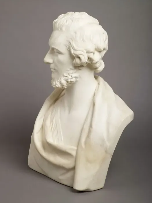 Framed Print : Bust of Felix Mendelssohn-Bartholdy, 1850. Creator: Peter Hollins