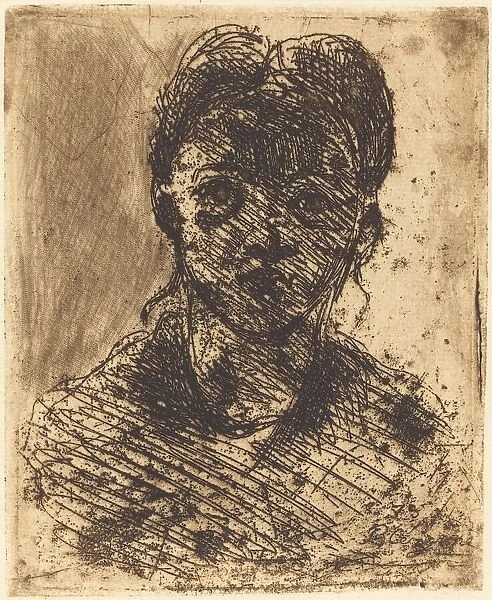 Bust of a Girl, 1873. Creator: Paul Cezanne