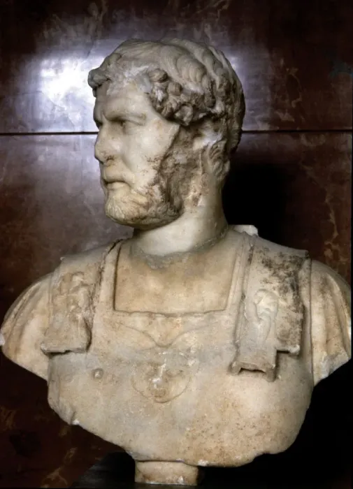 Framed Print : Bust of Hadrian (Publius Aelius Hadrianus) (76-138). Roman Emperor. Bust made 125 AD Framed Print : Bust of Hadrian (Publius Aelius Hadrianus) (76-138). Roman Emperor. Bust made 125 AD