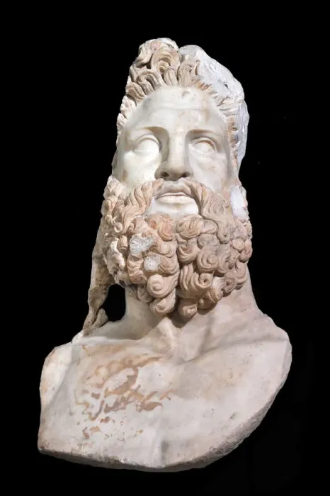Framed Print : Bust of Jupiter, 1st century. Creator: Art of Ancient Rome, Classical sculpture Framed Print : Bust of Jupiter, 1st century. Creator: Art of Ancient Rome, Classical sculpture