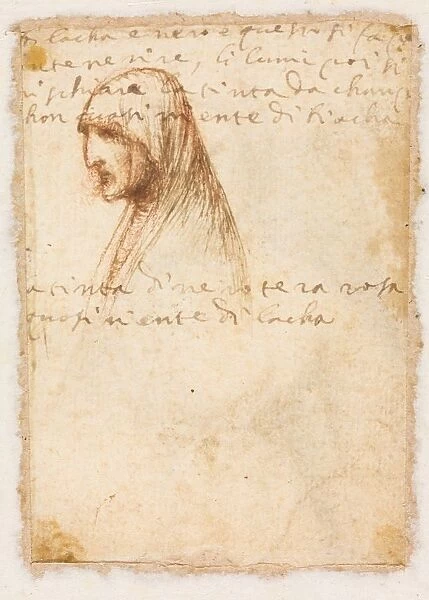 Bust-Length Profile of an Old Woman (verso), c. 1521. Creator: Dosso Dossi (Italian, c