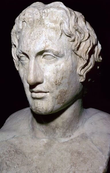 Bust of the Macedonian General Alexander the Great. Artist: Lysippos