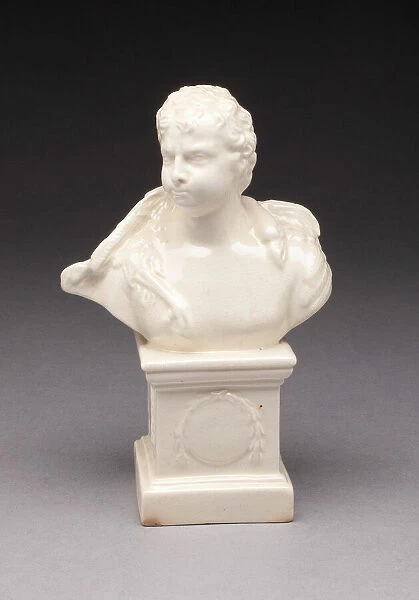 Bust of a Man Draped with a Swan, Yorkshire, 1780  /  90. Creator: Leeds Pottery