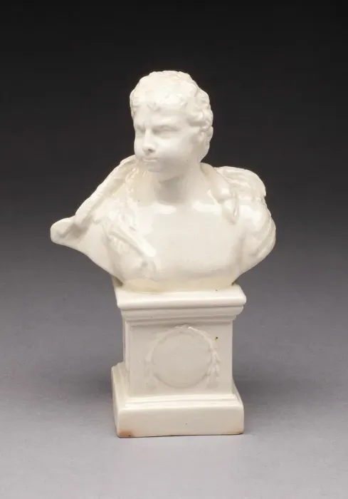 Framed Print : Bust of a Man Draped with a Swan, Yorkshire, 1780 / 90. Creator: Leeds Pottery Framed Print : Bust of a Man Draped with a Swan, Yorkshire, 1780 / 90. Creator: Leeds Pottery