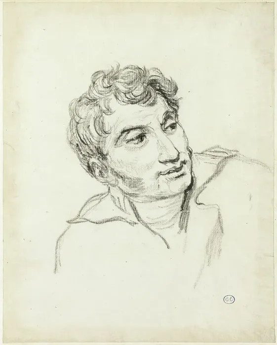 Framed Print : Bust of a Man, Head Turned to Right, c. 1810. Creator: Jacques-Louis David Framed Print : Bust of a Man, Head Turned to Right, c. 1810. Creator: Jacques-Louis David