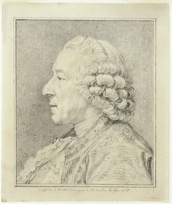 Framed Print : Bust of a Man in Profile to the Left, 1767. Creator: Charles Nicolas Cochin Framed Print : Bust of a Man in Profile to the Left, 1767. Creator: Charles Nicolas Cochin