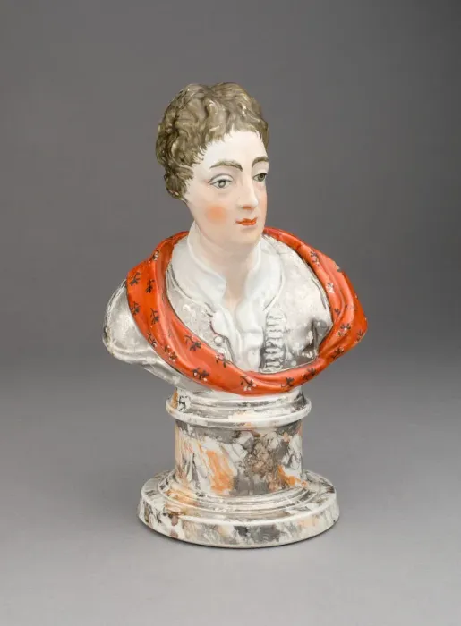 Framed Print : Bust of a Man, Staffordshire, 1810  /  20. Creator: Staffordshire Potteries