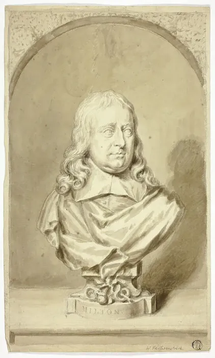 Framed Print : Bust of Milton, n.d Framed Print : Bust of Milton, n.d