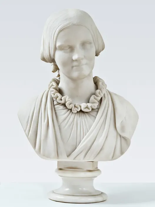 Framed Print : Bust of Mrs V. Heise, born Hage (1838-1912), November 20, 1860. Creator: Herman Wilhelm Bissen Framed Print : Bust of Mrs V. Heise, born Hage (1838-1912), November 20, 1860. Creator: Herman Wilhelm Bissen