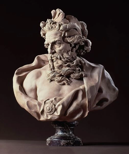Bust of Neptune, between 1725 and 1727. Creator: Lambert-Sigisbert Adam