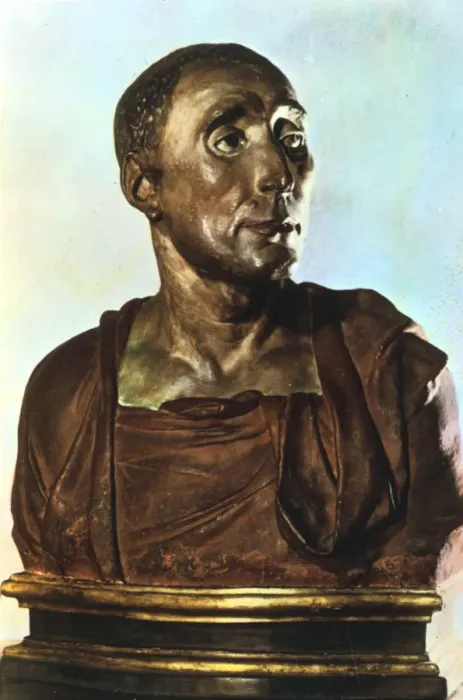 Framed Print : Bust of Niccolo da Uzzano, c1430s. Artist: Donatello Framed Print : Bust of Niccolo da Uzzano, c1430s. Artist: Donatello