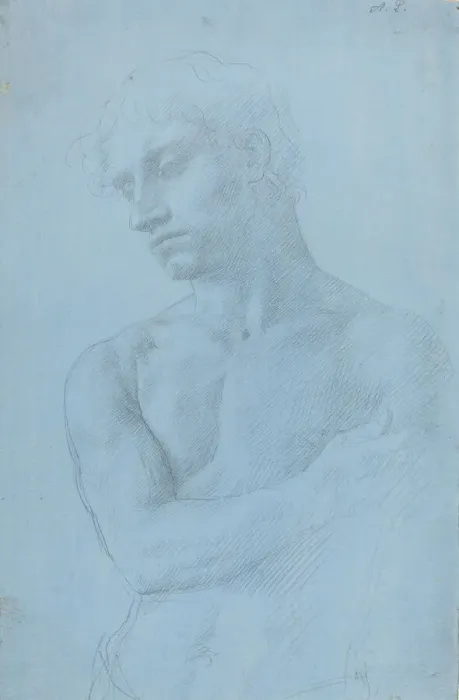 Framed Print : Bust of Nude Man. Creator: Alphonse Legros Framed Print : Bust of Nude Man. Creator: Alphonse Legros