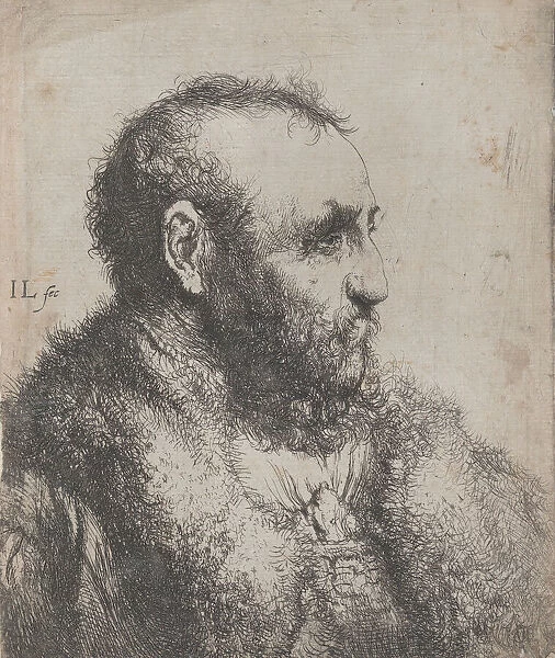 Bust of an Old Man with a Fur Collar, 17th century. Creator: Jan Lievens