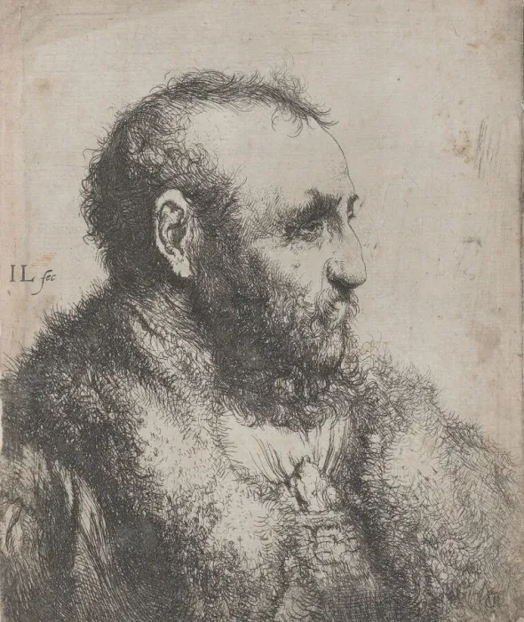 Framed Print : Bust of an Old Man with a Fur Collar, 17th century. Creator: Jan Lievens Framed Print : Bust of an Old Man with a Fur Collar, 17th century. Creator: Jan Lievens