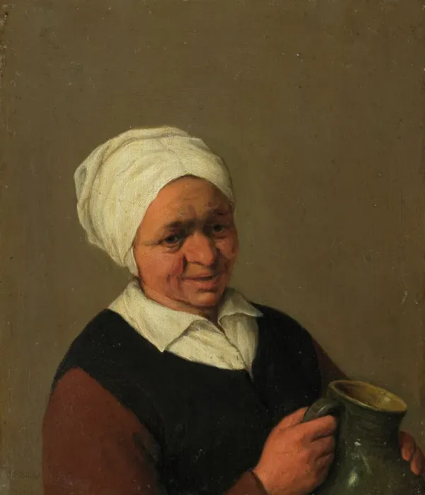 Framed Print : Bust of an Old Peasant Woman Holding a Jug, after 1643. Creator: Unknown Framed Print : Bust of an Old Peasant Woman Holding a Jug, after 1643. Creator: Unknown