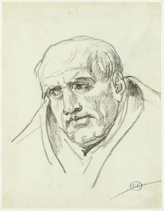 Framed Print : Bust of an Older Man, c. 1810. Creator: Jacques-Louis David Framed Print : Bust of an Older Man, c. 1810. Creator: Jacques-Louis David