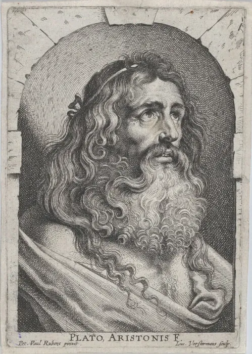 Framed Print : The bust of Plato, in a niche, ca. 1620 Creator: Lucas Vorsterman Framed Print : The bust of Plato, in a niche, ca. 1620 Creator: Lucas Vorsterman