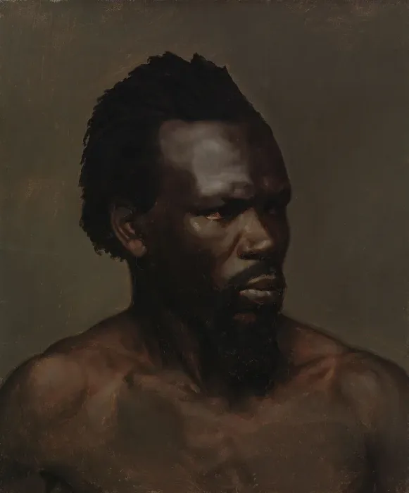 Framed Print : Bust portrait of a black man, 1835-1853. Creator: Nils Jakob Blommer Framed Print : Bust portrait of a black man, 1835-1853. Creator: Nils Jakob Blommer