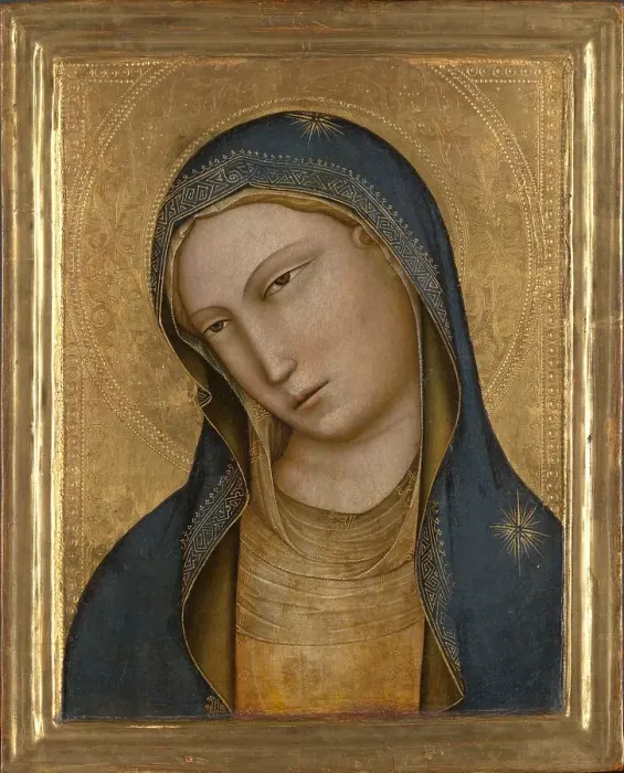 Framed Print : Bust of Saint Mary (formerly entitled Madonna), c.1381-c.1425. Creator: Lorenzo Monaco Framed Print : Bust of Saint Mary (formerly entitled Madonna), c.1381-c.1425. Creator: Lorenzo Monaco