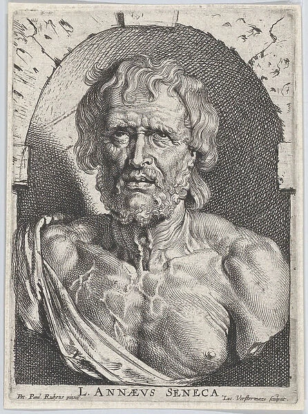 The bust of Seneca, in a niche, ca. 1620 Creator: Lucas Vorsterman