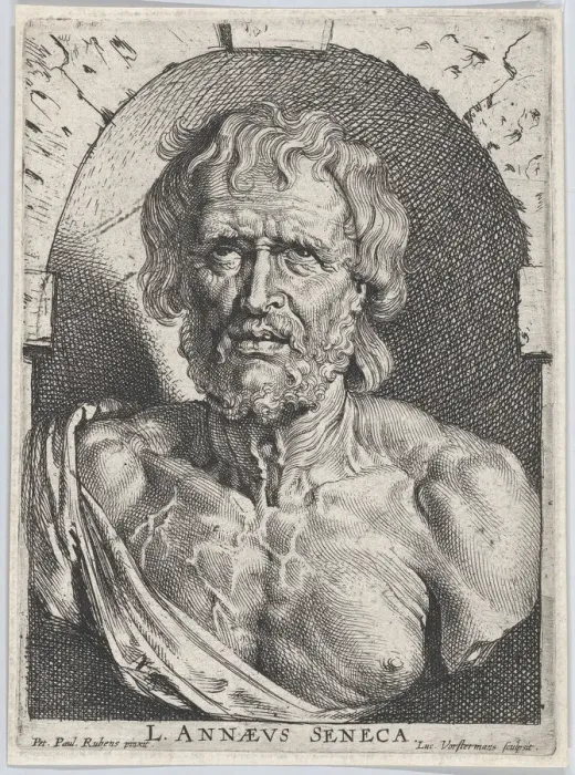 Framed Print : The bust of Seneca, in a niche, ca. 1620 Creator: Lucas Vorsterman Framed Print : The bust of Seneca, in a niche, ca. 1620 Creator: Lucas Vorsterman