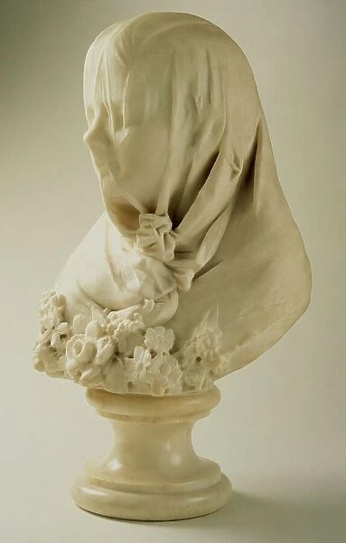 Bust of a Veiled Child, c.1840. Creator: Pietro Marchetti